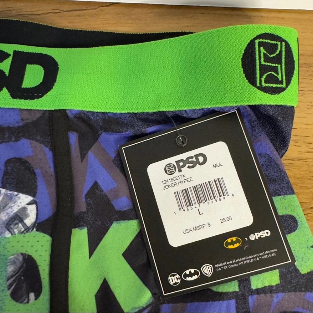 NWT PSD Joker DC Comics Boxer Briefs Men’s Size Large